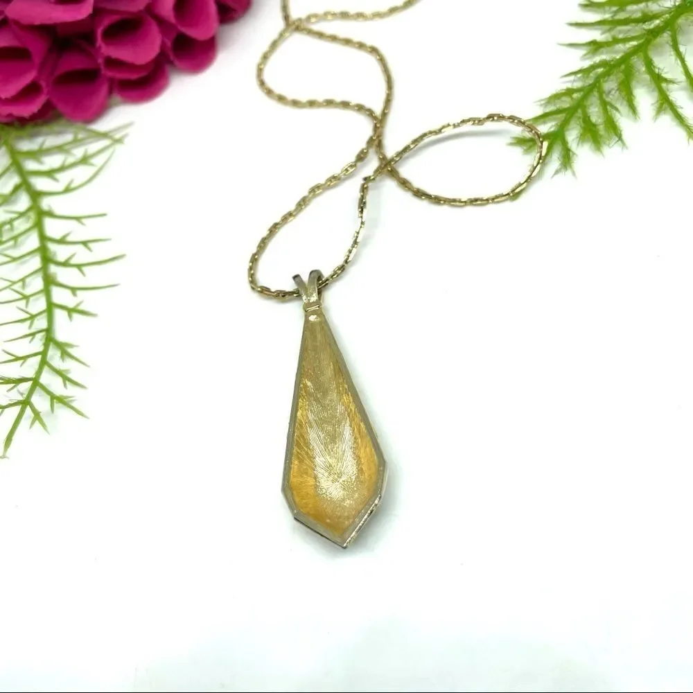 VINTAGE⚜️Mid Century Abstract Gem Pendant Necklace